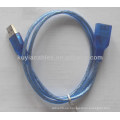 NEw 5m 15ft Clear Blue USB 2.0 Extensión macho a cable de conector hembra